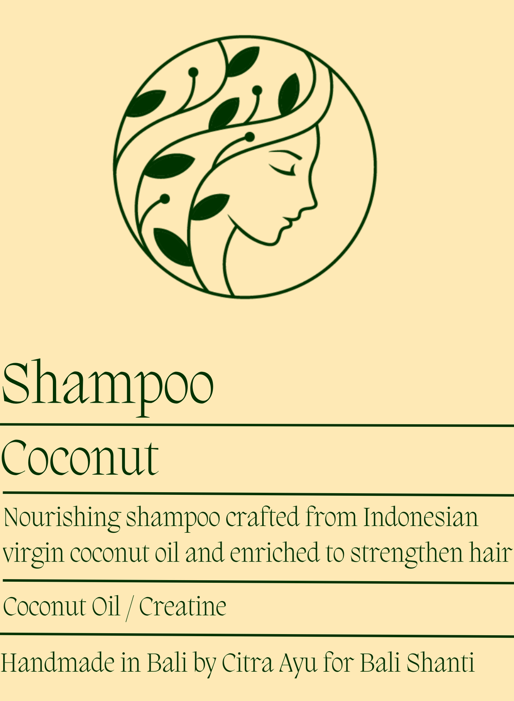 Handmade Vegan Balinese Coconut Shampoo