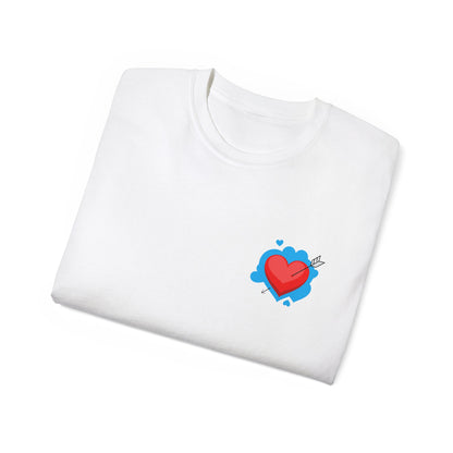 Patriotic Heart Graphic Tee - Unisex Ultra Cotton T-Shirt for Celebrating Love and Freedom