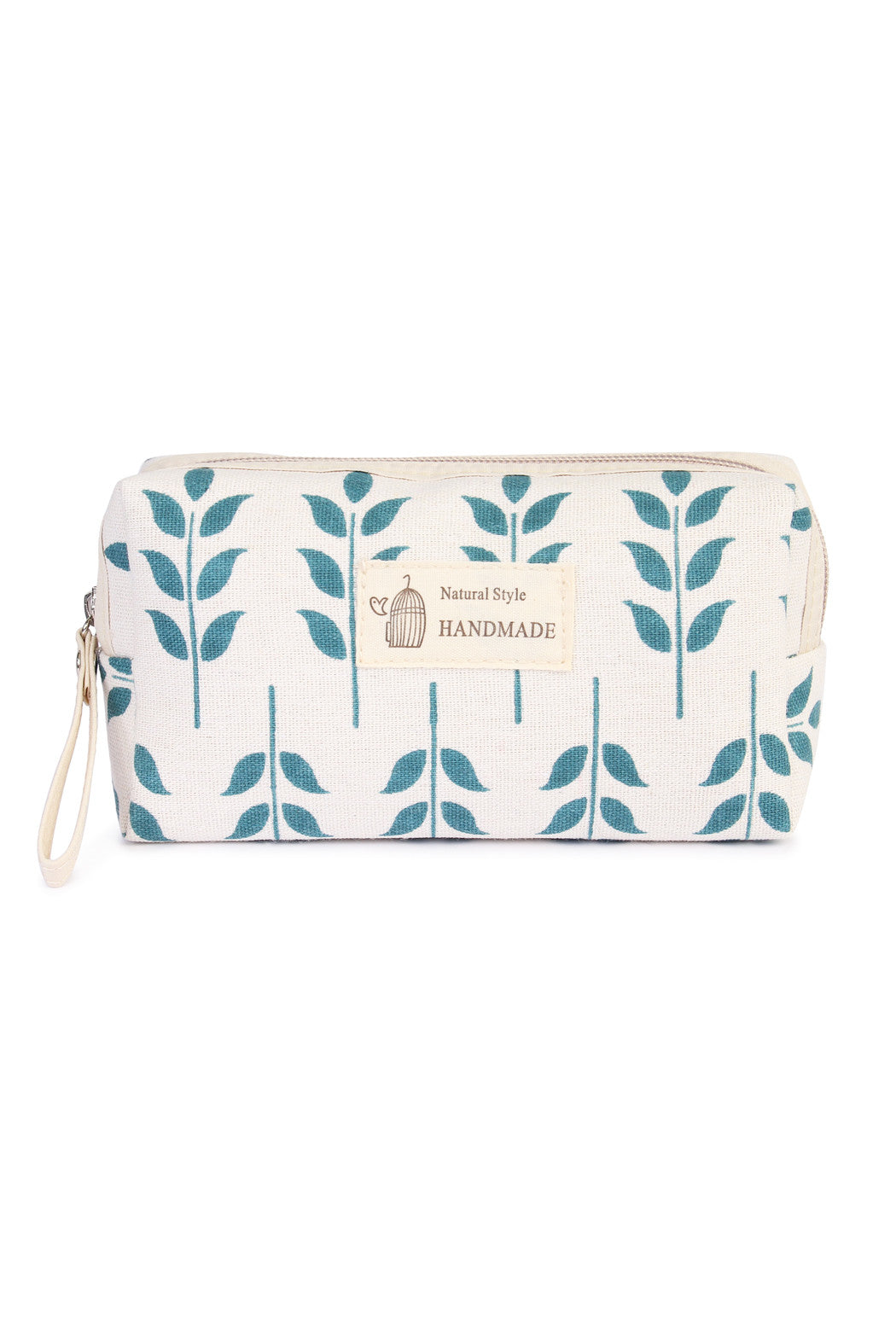 Blue Leaf Art Cosmetic Pouch