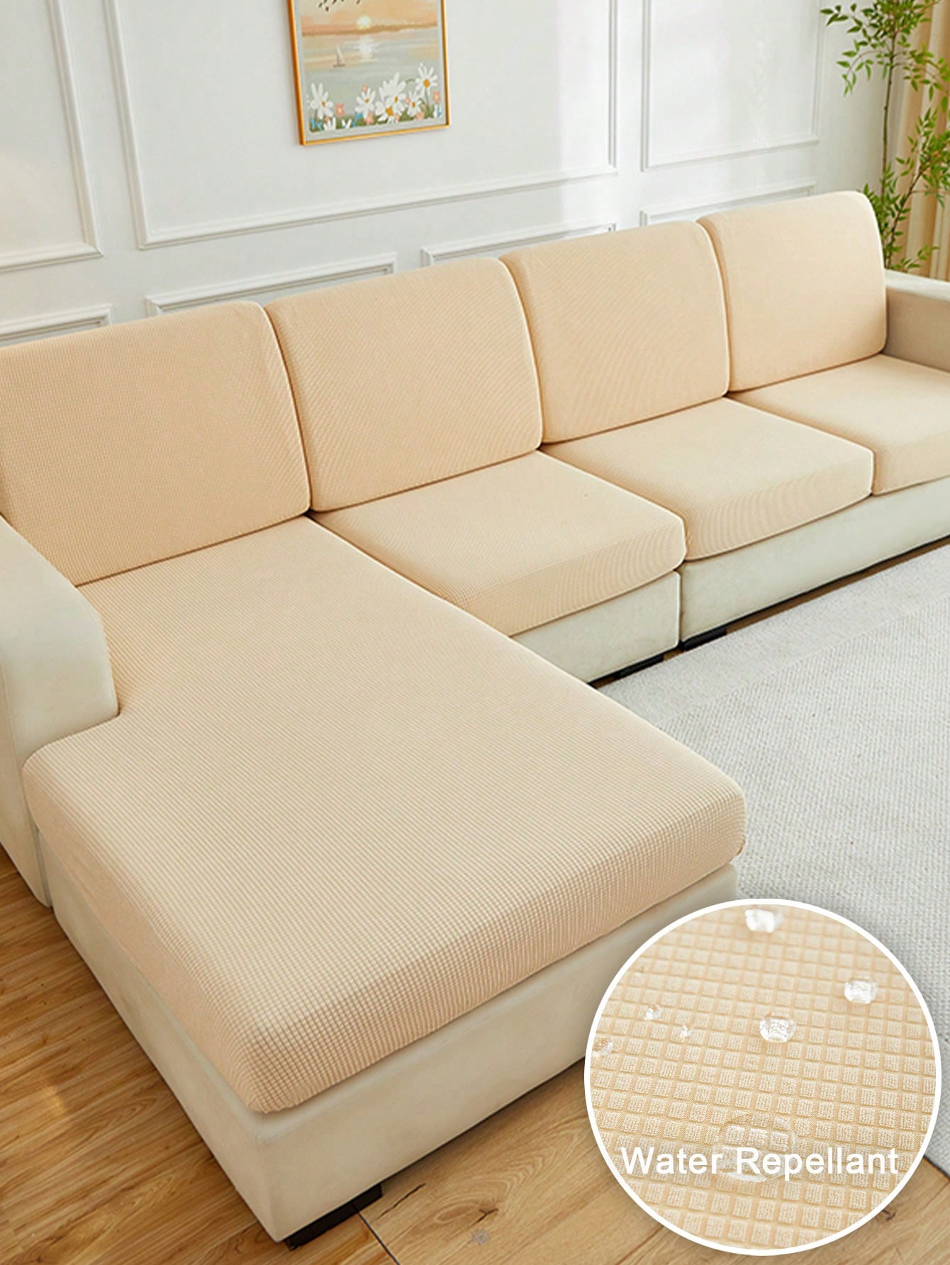 17604328679d2a91693f03acbd98e575f46372fafd.jpg 1PC Water Repellant Corn Velvet Elastic Sofa Cushion Covers Living Room Elastic Sofa Cushion Cover Home Decoration Sofa Slipcovers - Image 2