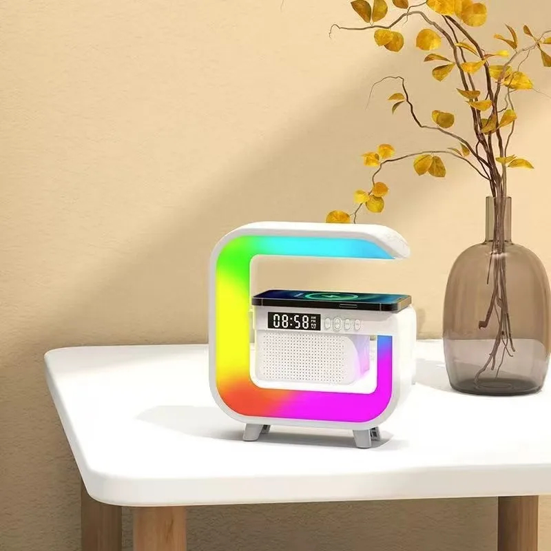 LED Night Light Speaker — Wireless Charger & Alarm Clock - Image 2