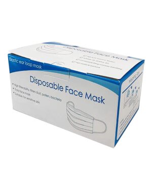 3-Ply Disposable Face Masks — Box of 50